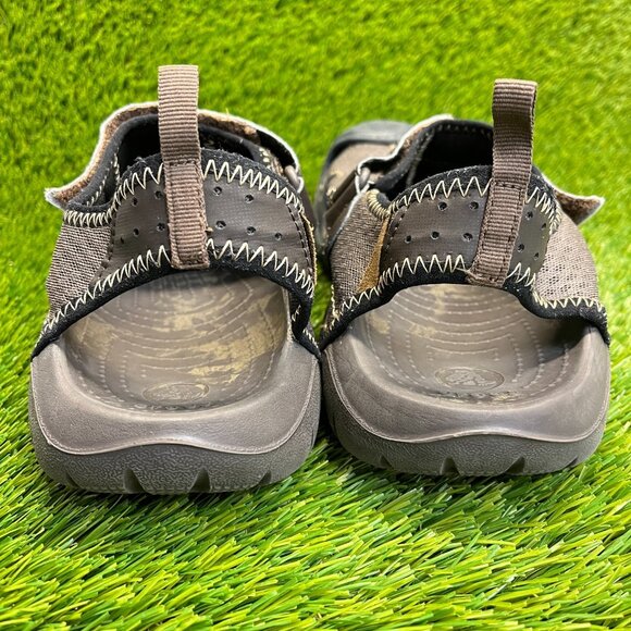 Crocs Swiftwater Mens Size 11 Brown Black Beach Walking Fisherman Sandals Shoes main image 6